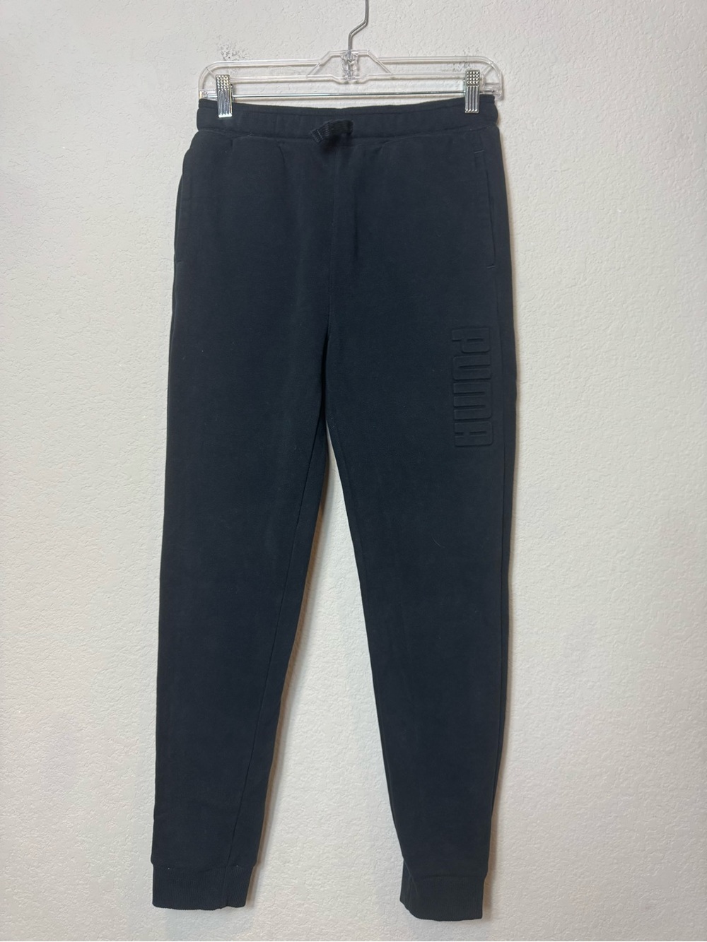 Puma Youth Fleece Slim Jogger Pants Warm Unisex Athleisure Kids size L (14/16)